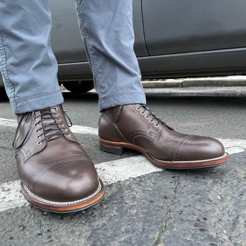 Viberg Service Boot in C.F. Stead Winter Smoke Classic Calf