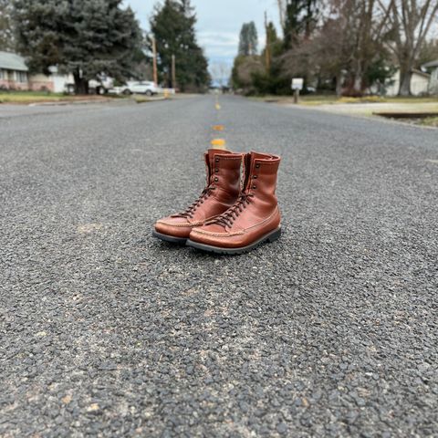 Russell Moccasin Woodcock TLC in Richard Hoffmans Tan German Elk
