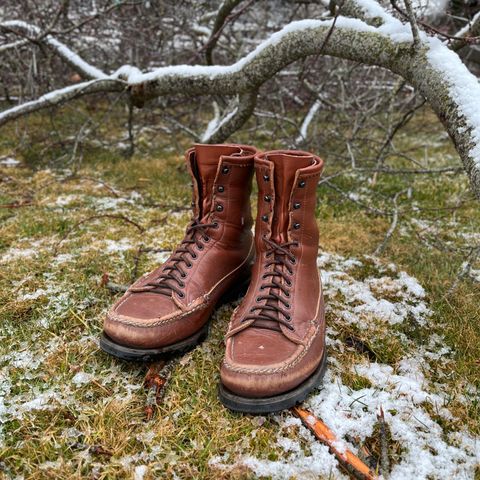 Russell Moccasin Woodcock TLC in Richard Hoffmans Tan German Elk