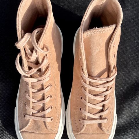 PF Flyers All American Hi Top in Blush Suede