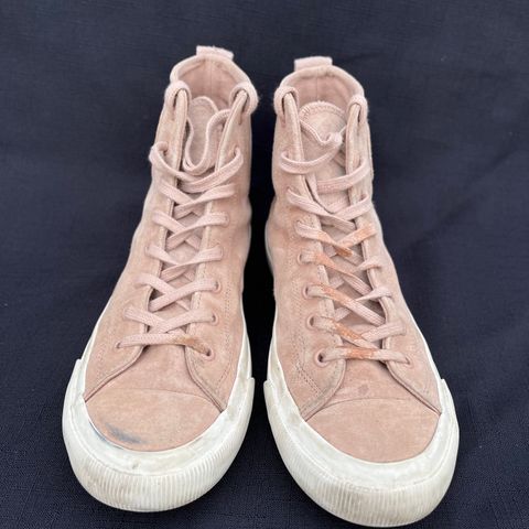 PF Flyers All American Hi Top in Blush Suede