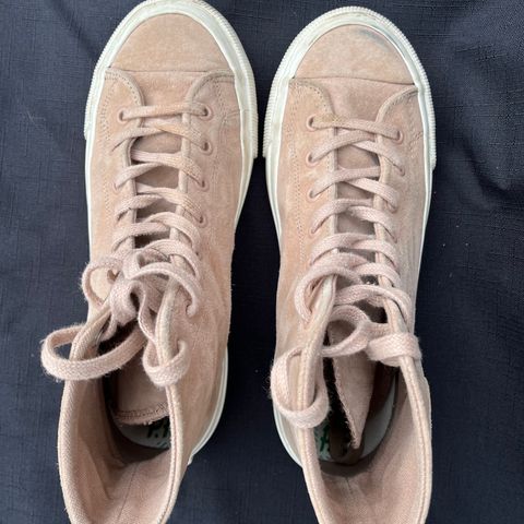 PF Flyers All American Hi Top in Blush Suede