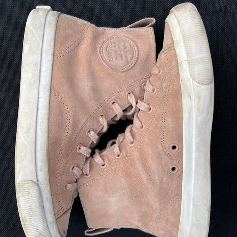 PF Flyers All American Hi Top in Blush Suede