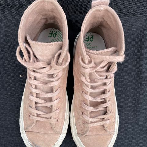 PF Flyers All American Hi Top in Blush Suede