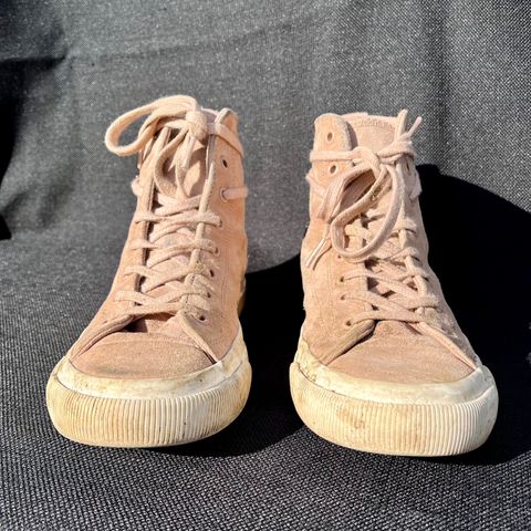 PF Flyers All American Hi Top in Blush Suede