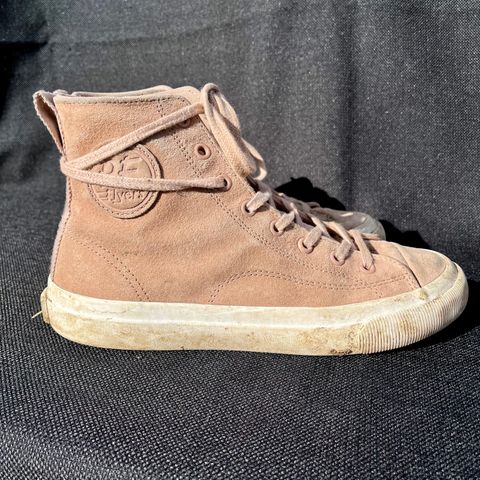 PF Flyers All American Hi Top in Blush Suede