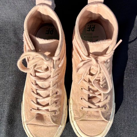 PF Flyers All American Hi Top in Blush Suede