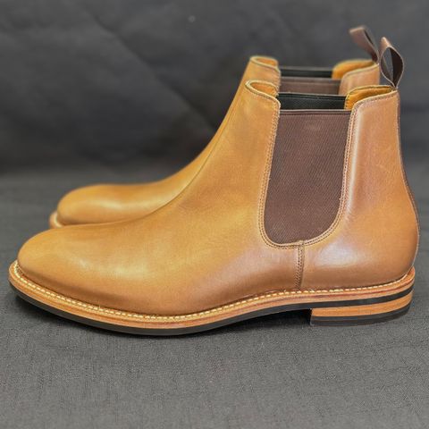 Grant Stone Chelsea Boot in Horween Dune Chromexcel