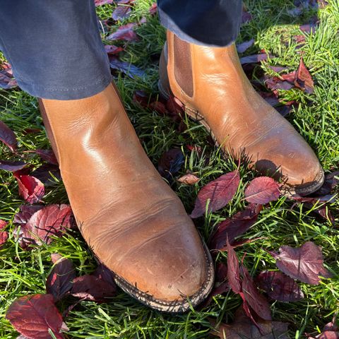 Grant Stone Chelsea Boot in Horween Dune Chromexcel