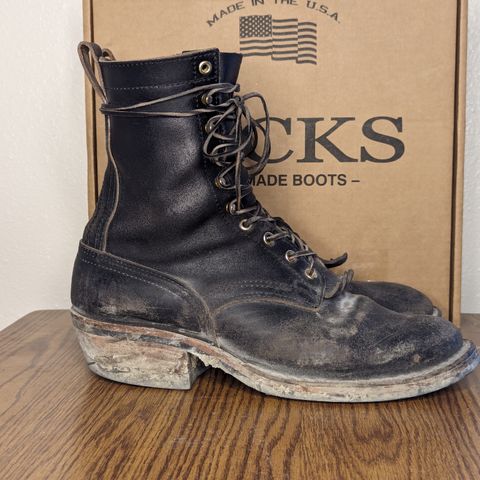 Nicks MTO in Horween Black Waxed Flesh