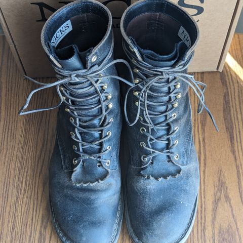 Nicks MTO in Horween Black Waxed Flesh
