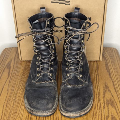 Nicks MTO in Horween Black Waxed Flesh