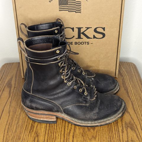 Nicks MTO in Horween Black Waxed Flesh