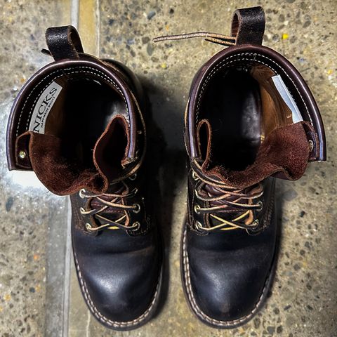 Nicks Falcon in Horween Brown Waxed Flesh