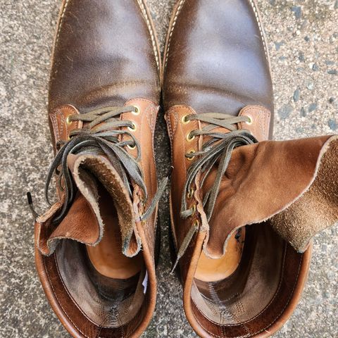 Viberg Bobcat in Horween Olive Waxed Flesh