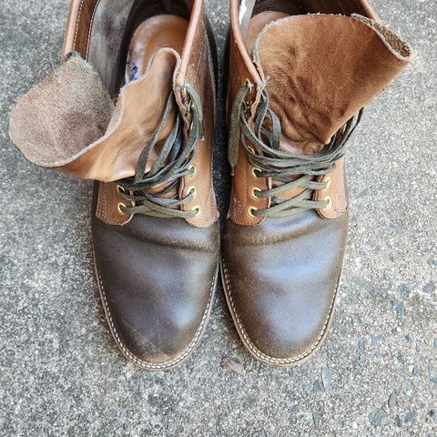 Viberg Bobcat in Horween Olive Waxed Flesh