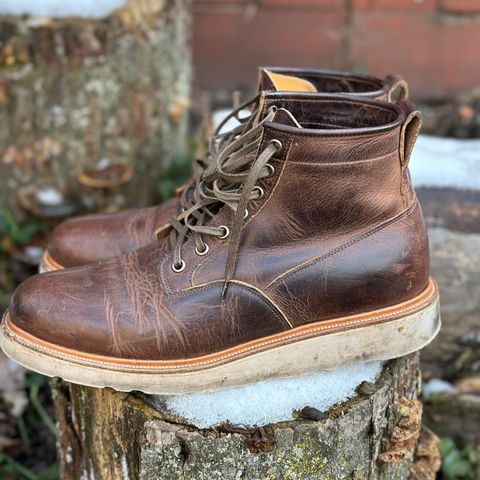 View photo of Viberg Scout Boot in Horween Rowdy Dachshund