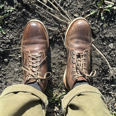 View photo of Viberg Scout Boot in Horween Rowdy Dachshund