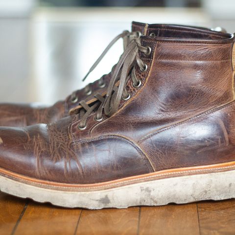 View photo of Viberg Scout Boot in Horween Rowdy Dachshund