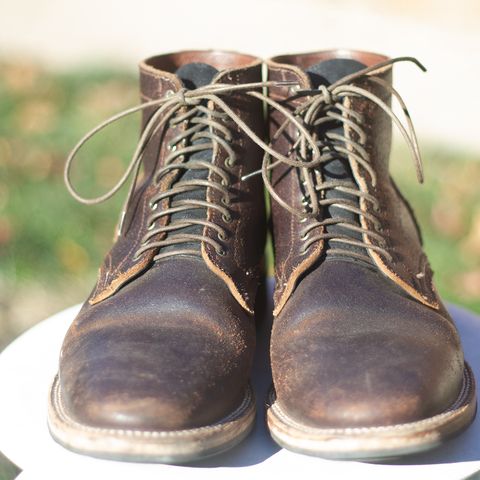 View photo of Viberg Service Boot in Horween Brown Waxed Flesh