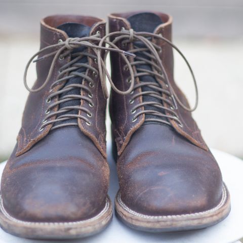 View photo of Viberg Service Boot in Horween Brown Waxed Flesh