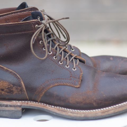 View photo of Viberg Service Boot in Horween Brown Waxed Flesh