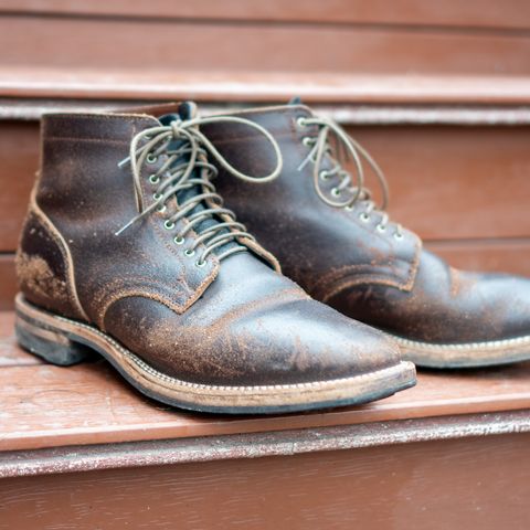 View photo of Viberg Service Boot in Horween Brown Waxed Flesh