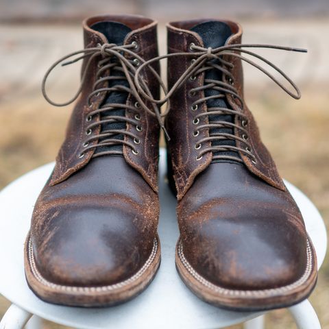 View photo of Viberg Service Boot in Horween Brown Waxed Flesh