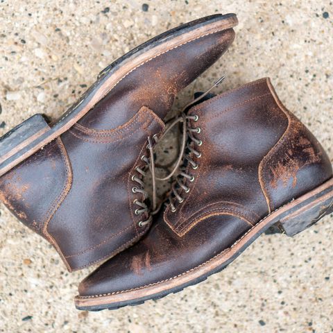 View photo of Viberg Service Boot in Horween Brown Waxed Flesh