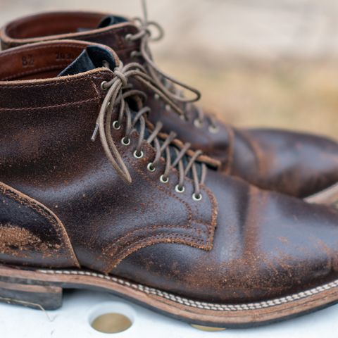 View photo of Viberg Service Boot in Horween Brown Waxed Flesh