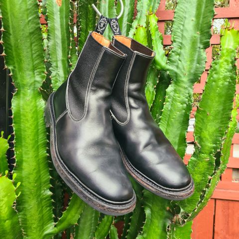 View photo of Tricker's Stephen Chelsea Boot in Black Calf