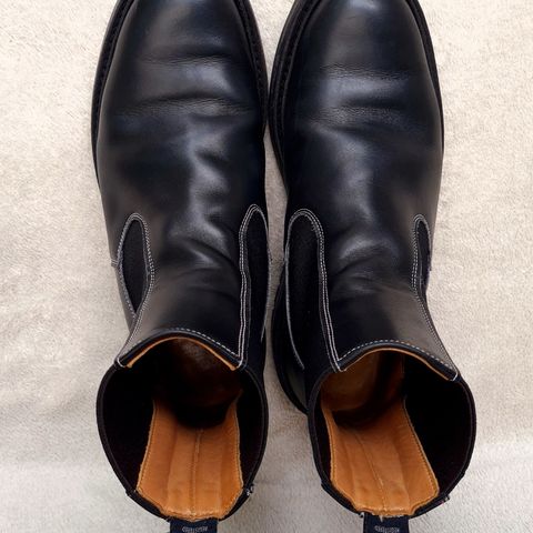 View photo of Tricker's Stephen Chelsea Boot in Black Calf