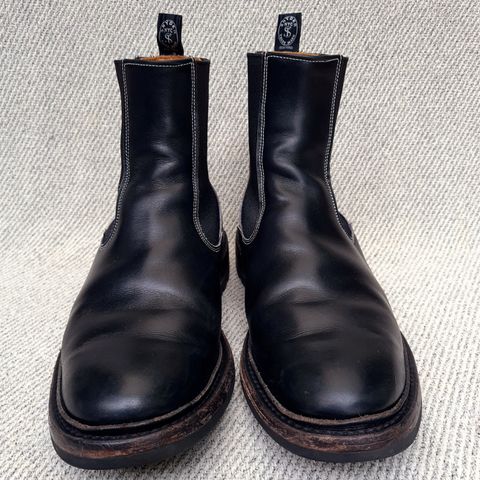 View photo of Tricker's Stephen Chelsea Boot in Black Calf