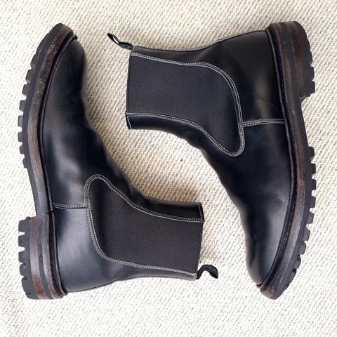 View photo of Tricker's Stephen Chelsea Boot in Black Calf