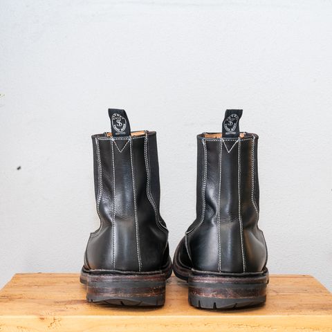 View photo of Tricker's Stephen Chelsea Boot in Black Calf