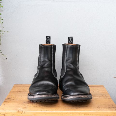 View photo of Tricker's Stephen Chelsea Boot in Black Calf