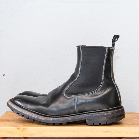 View photo of Tricker's Stephen Chelsea Boot in Black Calf