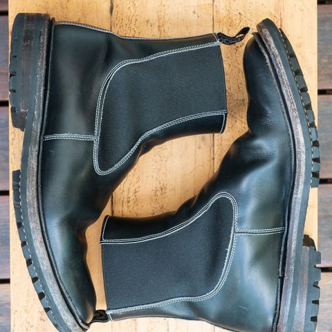 View photo of Tricker's Stephen Chelsea Boot in Black Calf