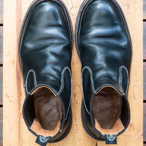 View photo of Tricker's Stephen Chelsea Boot in Black Calf