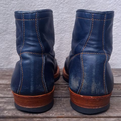 View photo of Y'2 Leather Work Boot in Indigo Horsehide