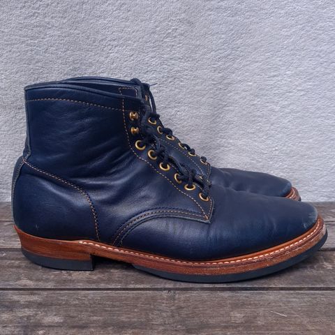 View photo of Y'2 Leather Work Boot in Indigo Horsehide