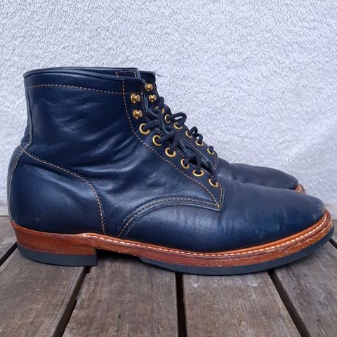 View photo of Y'2 Leather Work Boot in Indigo Horsehide