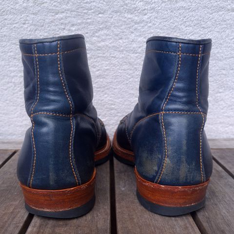 View photo of Y'2 Leather Work Boot in Indigo Horsehide