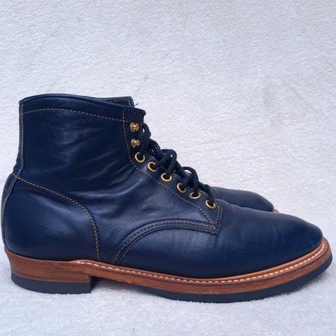 Y'2 Leather Work Boot in Indigo Horsehide