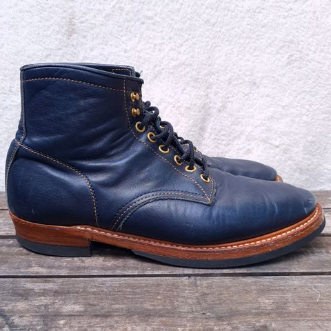 View photo of Y'2 Leather Work Boot in Indigo Horsehide