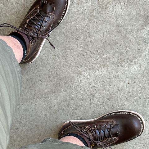 View photo of Frank's Boots Rainier in Horween Cinnamon Waxed Flesh