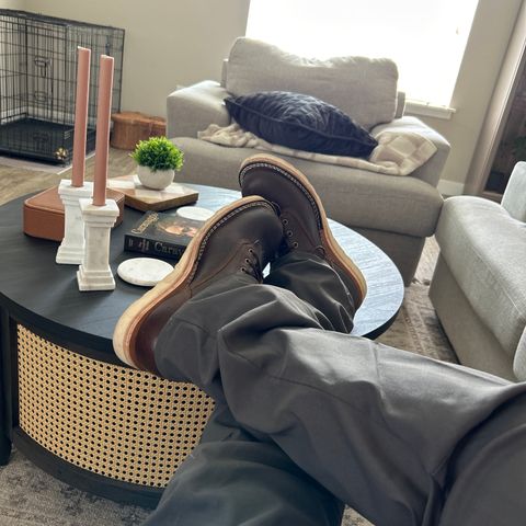 View photo of Frank's Boots Rainier in Horween Cinnamon Waxed Flesh