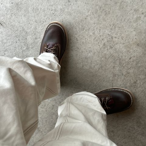 View photo of Frank's Boots Rainier in Horween Cinnamon Waxed Flesh