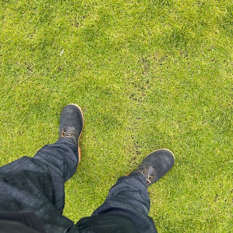 View photo of Frank's Boots Type 2 Highlander in Black Roughout Work Leather & Seidel Mocha Oil Tan