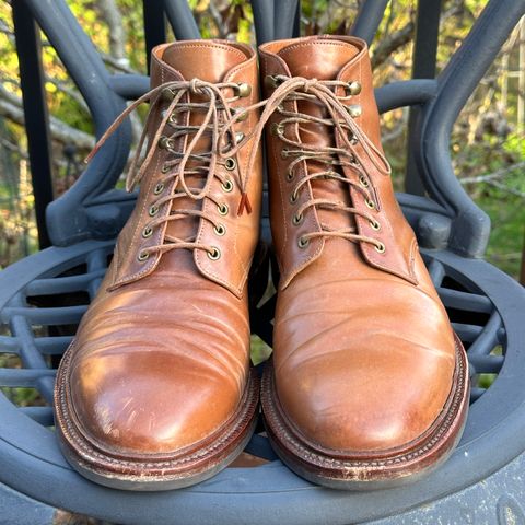 Grant Stone Edward Boot in Horween Honey Glazed Shell Cordovan